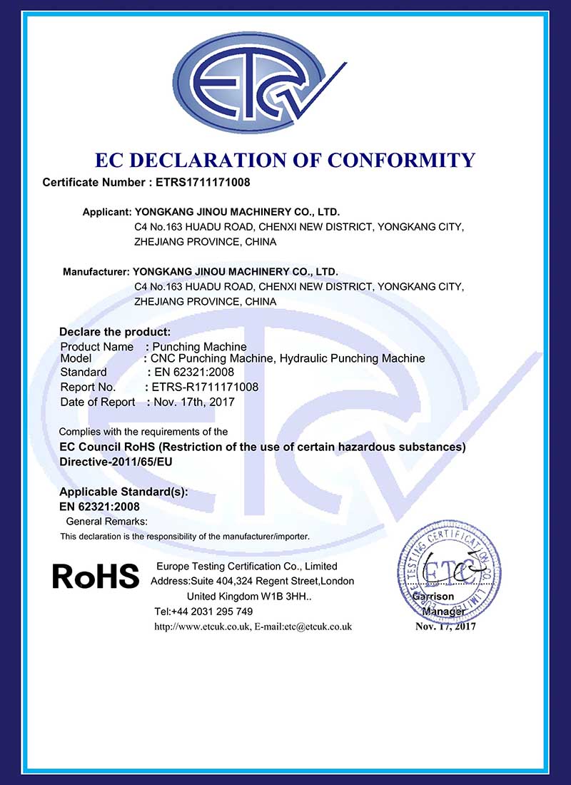 深圳RoHS Certificate